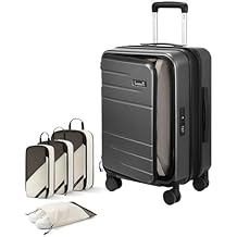 LUGGEX Carry On Luggage and 4 Set Packing Cubes Bundle Travel Essentials