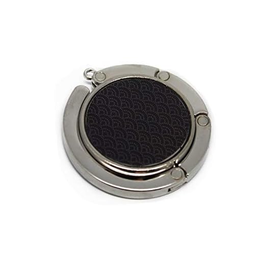 Accroche sac à main résine Vague mer Japon noir blanc Seigaiha métal 4,5cm cadeaux personnalisés cadeau noel amis anniversaire invités maîtresse fête des mères couples cérémonie mariage