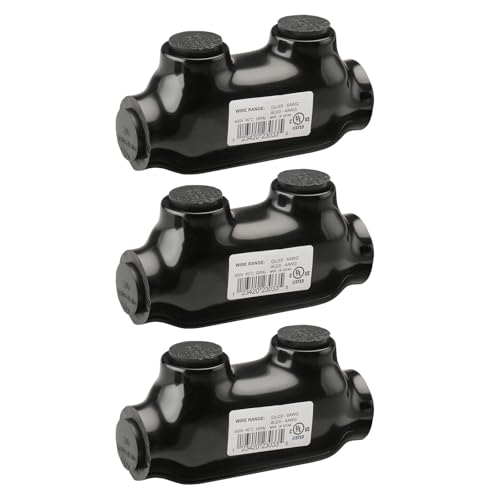 WengartInsulated Inline Splice Connector,3Pack,Wire Range 2/0-6 Gauge,7/32