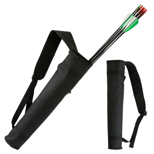 Ciltlurk Archery Quiver - Adjustable Back & Hip Arrow Holder for Compound & Recurve Bows - Lightweight Foldable Bag with Shoulder Strap for Youth & Adults -Hunting Target Practice