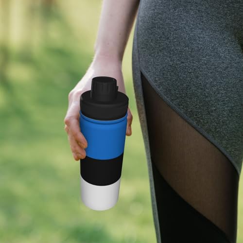Botella de agua para ciclismo y deportes al aire libre con bandera 8