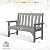 nalone Outdoor Bench, HDPE Patio Bench, Rot-Proof Porch Benches (Grey)