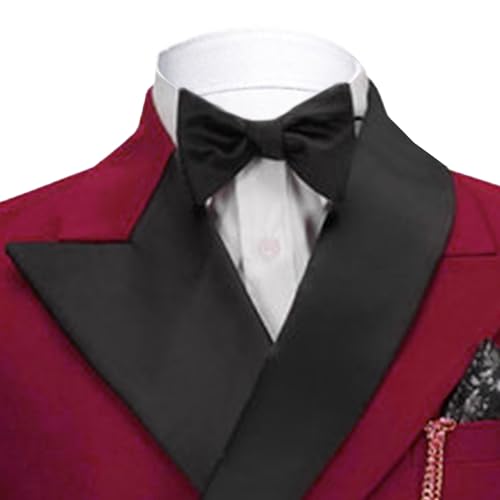 Men's 2 Piece Suit Solid One Button Tuxedo Slim Fit Luxurious Blazer Casual Formal Party Dinner Jacket & Pants4