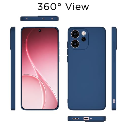 Image of Outlouders Back Cover for Oppo Reno 15F 5G | Camera Protection | Durable Soft Matte Silicone Bumper Case (Blue)
