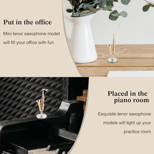 eastrock miniature saxophone model 26inches mini tenor saxophone model with stand and casemini musical instrument ornament dollhouse home decoration