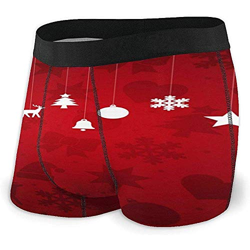 Preisvergleich Produktbild NA Unterwäsche Herren Boxer Brief Unterhose Weihnachtsschmuck Herren Boxer Briefs Saugfähige Unterwäsche mit elastischem Bund Größe XL