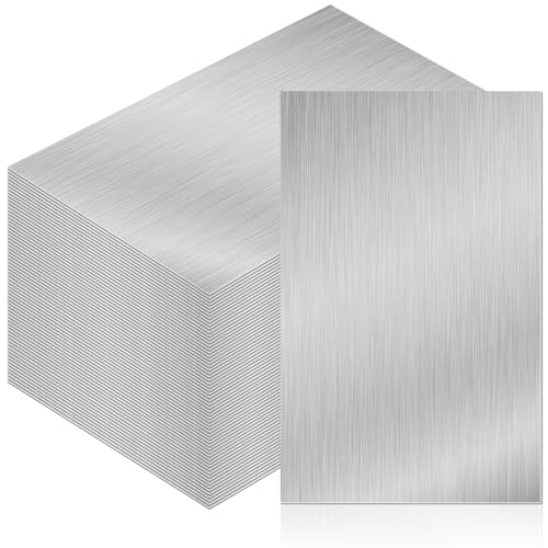 Image of Therwen 120 Pcs Aluminum Flashing Roof Sheet 5 x 7 Inch, Silver
