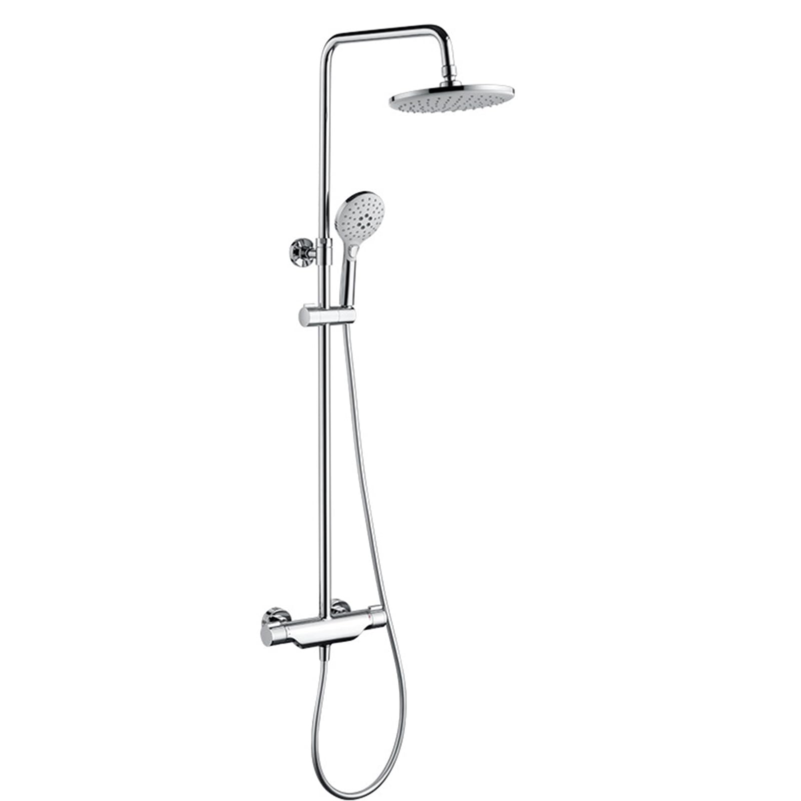 Pomme de douche ensemble de douche au design épuré et mitigeur haute précision