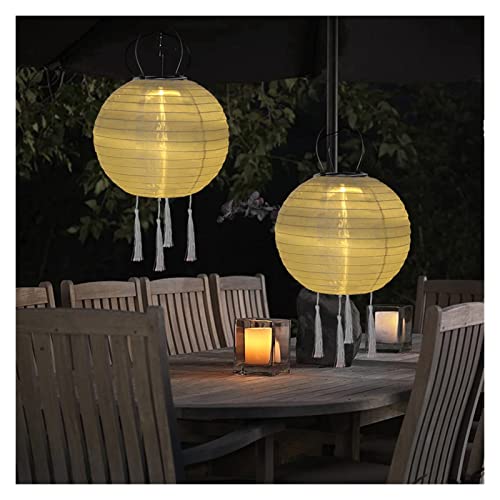 Linternas solares LED impermeables con farol colgante de 12" 8