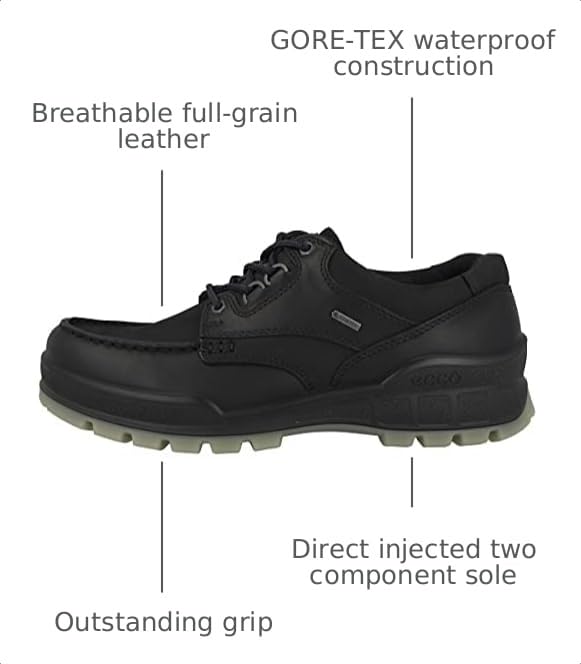 Image of Ecco Men's Track II Low GORE-TEX waterproof outdoor hiking shoe