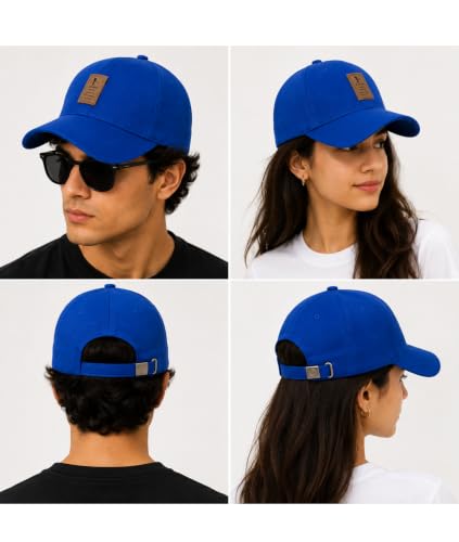 Image of Cap for Men Women Topi Unisex Head Branded Boy's Girl's Caps Adjustable Strap Summer Sports Cricket Gym Dance Cotton Free Size