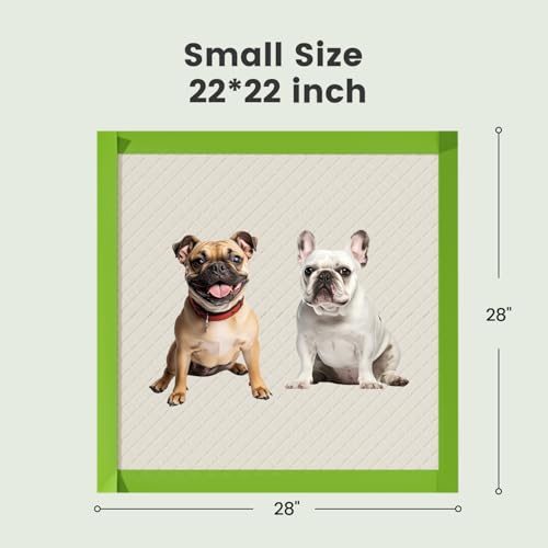 Image of Dog Pee Pads Rugular 22 inchx22 inch, Thicker ECO Green Small Disposable Puppy Training Pads Super Absorbent Full Edge-Wrapping Pad for Dogs, Puppies, Doggies, Cats-(100 Count)