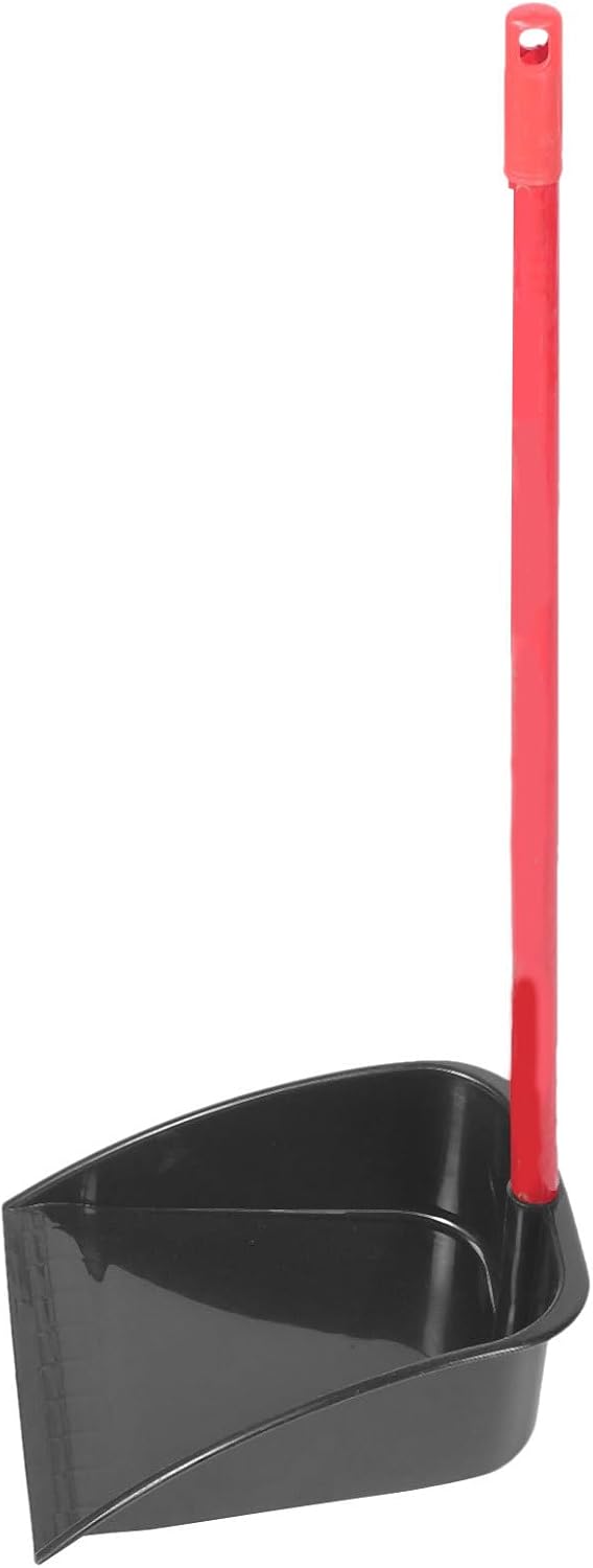 EXCEART Upright Dustpan with Long Handle 27.95 Inch Lightweight Plastic Household Cleaning Shovel Large Capacity Dust Pan for Home Office Garage