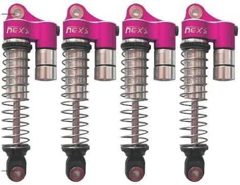 Nexx Racing Reservoir Shock (4 pcs) for RC Crawler TRX4M Scale 1/18 (HELIDIRECT) (Purple)