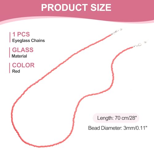Image of uxcell Eyeglass Chains for Women, Eyeglass Holder Bead Chains Adjustable Sunglasses Lanyards Holder Chains for Glass