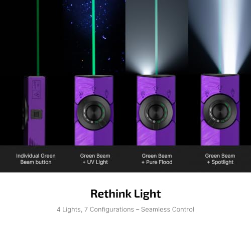 Image of OLIGHT ArkPro EDC Flat Flashlight Rechargeable, Pocket Light, Nebula Violet | Green Beam, White LED, UV Flashlight, 1500 Lumens Flash Light, USB-C Magnetic, Camping Lights, Emergency Work Outdoor Home