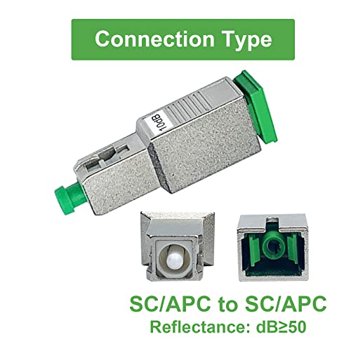 5Pcs 10Db Sc-Apc Fiber Optic Attenuator, Fiber Signal Attenuation Converter, Sc Inserts Connector #TOP1