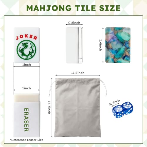 Set de Fichas American Mahjong de Acrílico con Bolsa y Dados miniatura 2