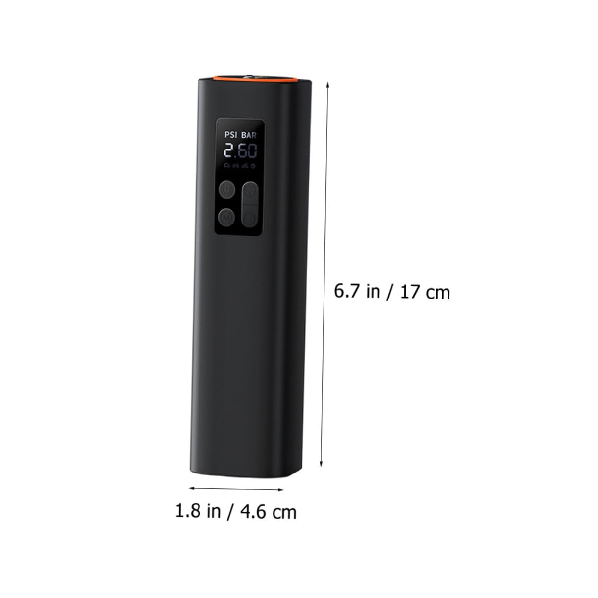 SOLUSTRE Mini Bomba Eléctrica Portátil para Neumáticos de Coche y Bici | Pantalla Digital Presión, Negro, Cobre Abs Goma, para Senderismo y Camping