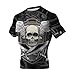 DEHAHA Mens Skeleton Rash Guard Sets Lightweight Tights Undershirt for Running, 3X-Large