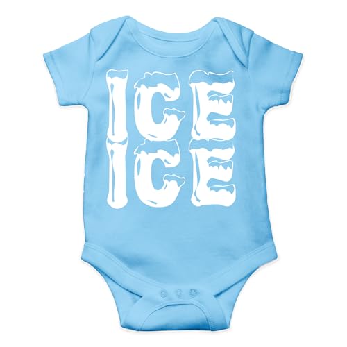 Image of AW Fashions Ice Ice Baby Bodysuit Cute Newborn Baby Girl or Boy Clothes Adorable Infant Romper Outfit