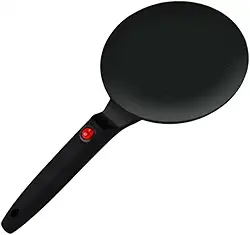 Panquequeira Elétrica, Antiaderente, 220V, para Tapioca, Crepioca e Omelete, Preta