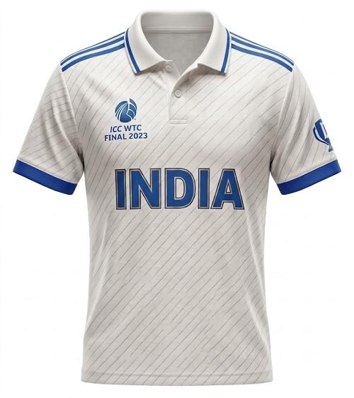 India Test Match (WTC) Jersey 2023 Half Sleeve-image-1