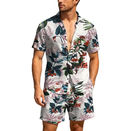 Ensemble chemise homme imprimé respirant ensemble short deux pièces confort optimal pour l'été