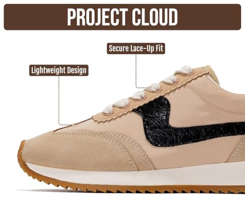 Image of Project Cloud Lace-up Fashion Sneakers for Women Footwear 2026 (Madison) | Memory Foam Insole for Comfortability; Non-Slip Casual Ladies Shoes for Women Sneakers; Lightweight Lace-up Womens Shoes