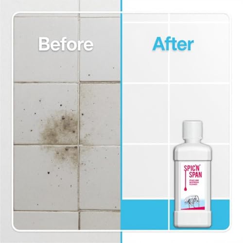 Image of Modicare Spic 'n' Span Tile Cleaner Non-Acidic Spray for Bathroom Wall Floor Tiles Hard Water stain remover 250ml