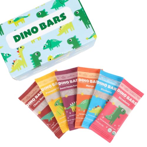 Dino Bars | Organic Fruit Bars for Kids Try Them All Variety Pack | 12 Pack