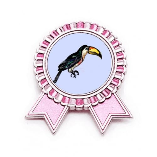 Broche oiseau tropical résolvant vos looks trop ternes Painting Toco Rose Métal