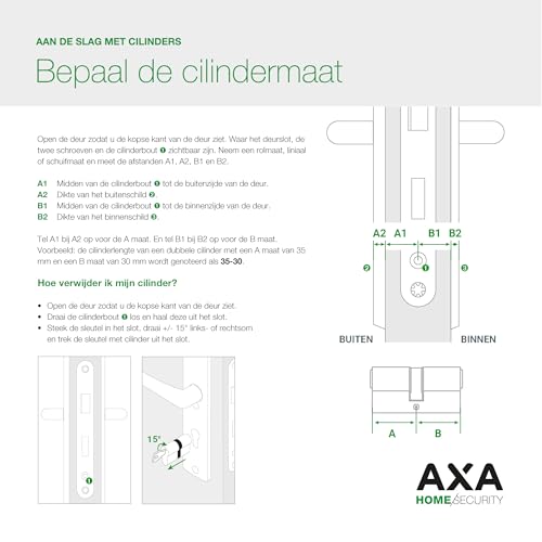 Cilindro doble para puerta AXA SKG2: tranquilidad y bienestar para la seguridad de su hogar 3