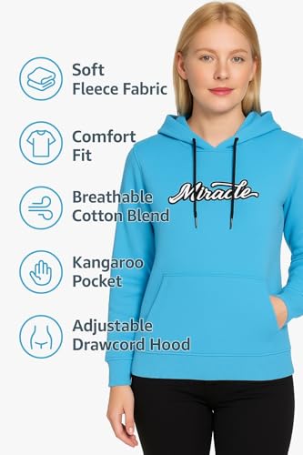 Image of Raves Womens Stylish Printed Hoodie | Trendy Cotton Fleece Hooded Sweatshirt for Women & Girls | Full Sleeve Winter Wear Pullover