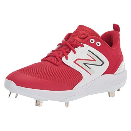 New Balance Fresh Foam X 3000 V6 Tênis de beisebol masculino de metal, Preto/branco, 38