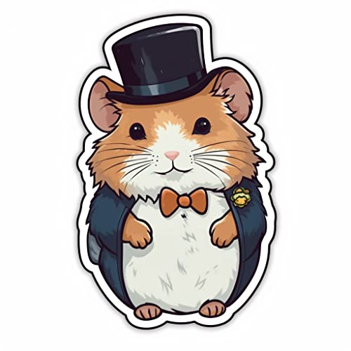 Image of Yoonek Graphics Hamster Vinyl Decal Sticker for Car, Laptop, Tumbler, More. #005615