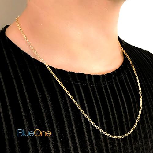 Cordão Corrente Masculina Cadeado Oca 2,5mm 60cm Ouro 18k 750 c/Estojo e Certificado