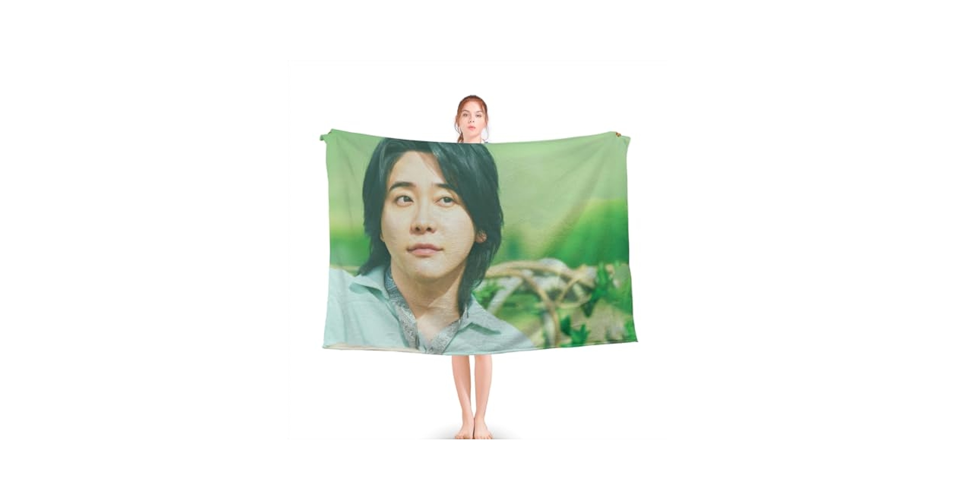 Amazon｜ミセス/グリーン/アップル 毛布 ひざ掛け フランネル
