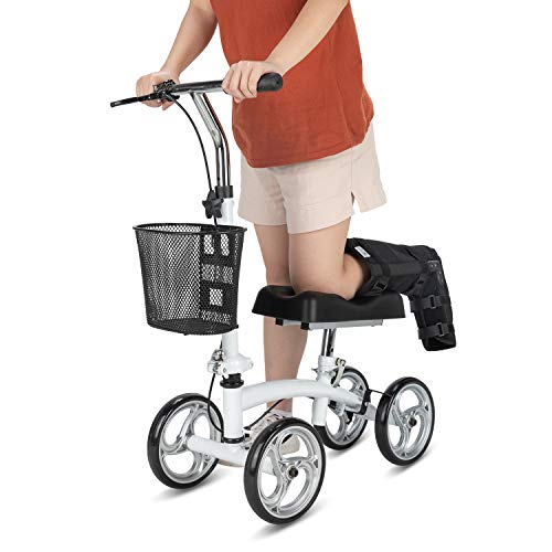 OasisSpace Small Size Lightweight Knee Scooter Walker,Compact and Portable Knee Walker Crutches Alternative