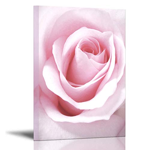 Bedroom Decor for Women Light Pink Rose Decor Canvas Art Flower Wall Decor