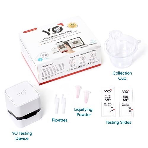 Yo Home Sperm Test | At-Home Fertility Test Kit For Men | Check Motile Sperm Concentration With 97% Accuracy | Fast Results Using Your Smartphone | Includes 6 Tests | Private, Convenient, Easy To Use #TOP2