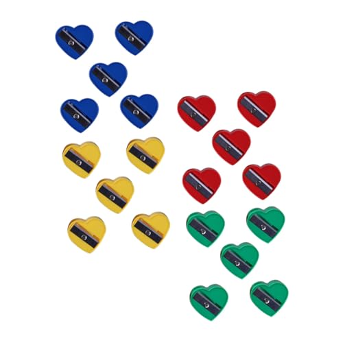 LIOOBO 60個 愛心シングルホール手動筆削り おしゃれなメイク 眉ペンシル用コンパクト化粧ツール 軽量携帯便利