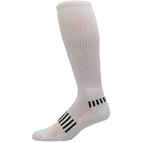 White with Black Standard Athletic Knee-High Soccer Socks2