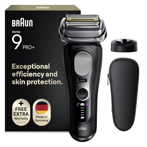 Braun Serie 9 Pro+ Rasoio Elettrico Barba, Custodia, 9610si Nero