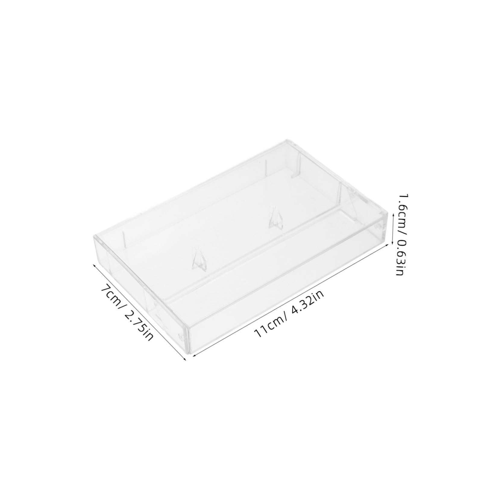 KICHOUSE 3Pcs Empty Cassette Box Transparent Plastic Audio Cassette Holder Durable Storage Case for Organizing Tape Cassettes Stackable Design for Home Use