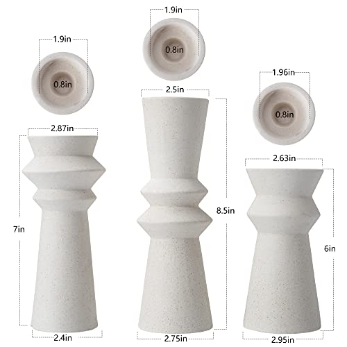 Vicbond CHHS-001 Set Of 3 Ceramic Candle Holders,Minimalist Style thumb #1