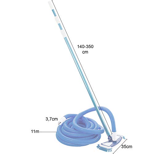 Arebos zwembadreinigingsset | telescoopstang van 1,40 m tot 3,50 m | inclusief slang - Image 6