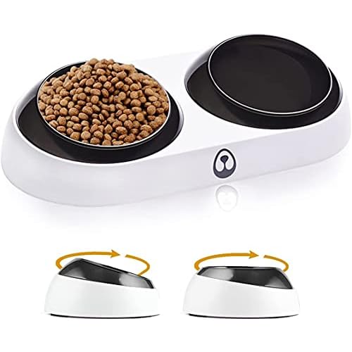 SOY3153 Futternapf für Hunde, Katzen, Haustiere, mit 0° und 15° verstellbarem Winkel