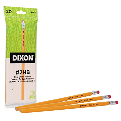 Dixon No. 2 Yellow Pencils, Wood-Cased, Black Core, 20-Pack (14420) #TOP1