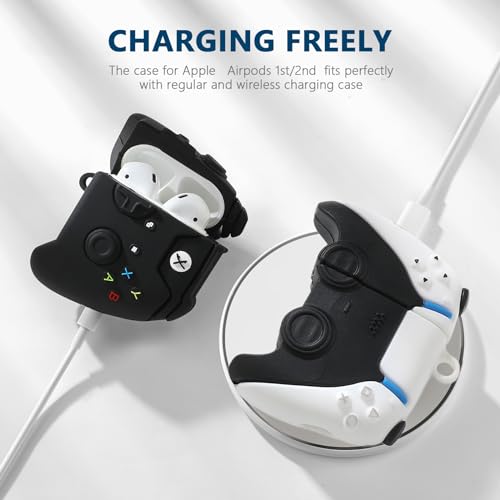 Image of [2Pack] Gedicht for Airpods 2nd Generation Case, Funny 3D Cartoon Game Controller Console Design Silicone Soft Cases for Airpods Case 2nd /1st Gen, with Keychain Kids Women Men for Airpods Case